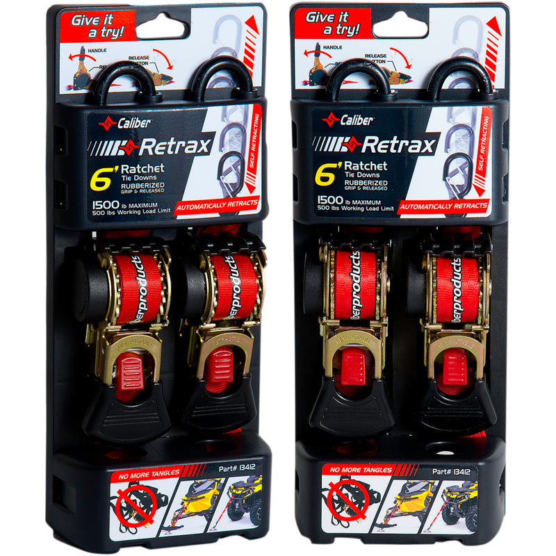 CALIBER 3920-0456 13412 Retrax™ Straps RETRAX 6' SELF REWIND TIE
