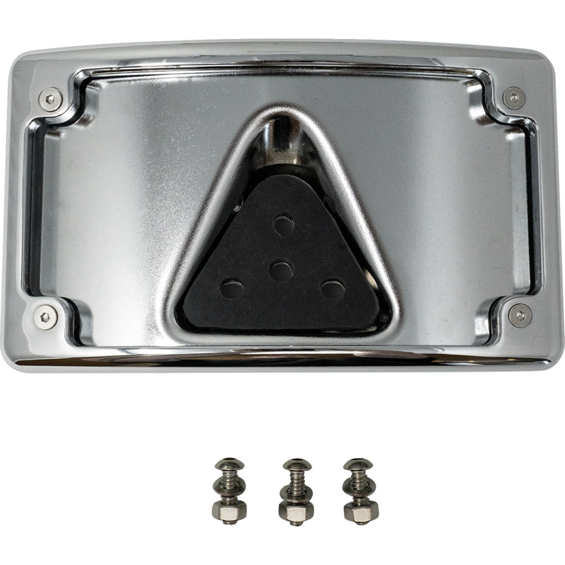 KODLIN USA 2030-2465 KUS20353 Curved Laydown License Plate Kit 3-Hole License Plate Mount - Curved - Chrome