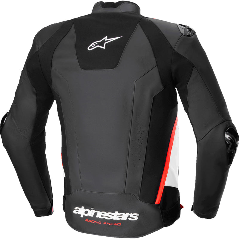 ALPINESTARS Missile v3 Leather Jacket Black/White/Red - Fluo US / EU