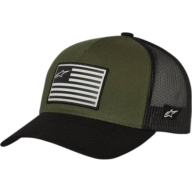 ALPINESTARS 2501-3625 1211810136910OS Flag Snapback Hat military/black - one size
