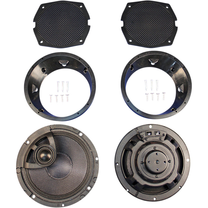 J & M 4405-0822 HC13-6582TW-XRP ROKKER® XRP 6.58° Fairing Speaker Kit with Hi-Output PEI Tweeter Speaker Kit - Fairing - '98-'13 FLH
