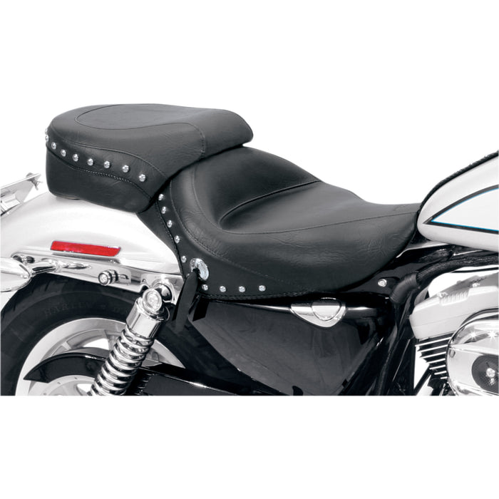 MUSTANG 0804-0303 76153 Wide Vintage Solo Seat - Wide Studded Solo Seat - XL '04+