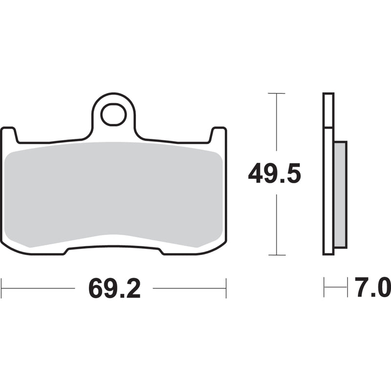 Sbs Brake Pad - 782HS For Victory Motorcycles 2008-2017 | Indian 2014-2024 | Triumph Daytona / Tiger / Speed / Street 2006-2017