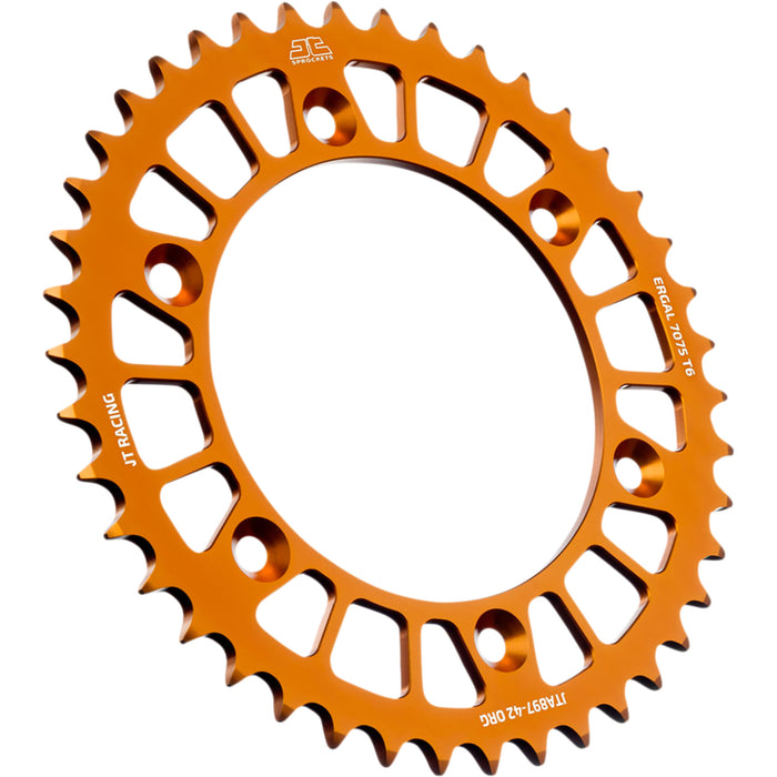 JT SPROCKETS 1211-2688 JTA897.42ORG RaceLite Aluminum Rear Sprocket Rear Sprocket - Orange - 42-Tooth