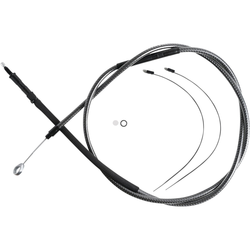 Magnum Shielding High-Efficiency Polished Karbonfibr Clutch Cable /16" - 722818 For Harley Motorcycles 2006-2024
