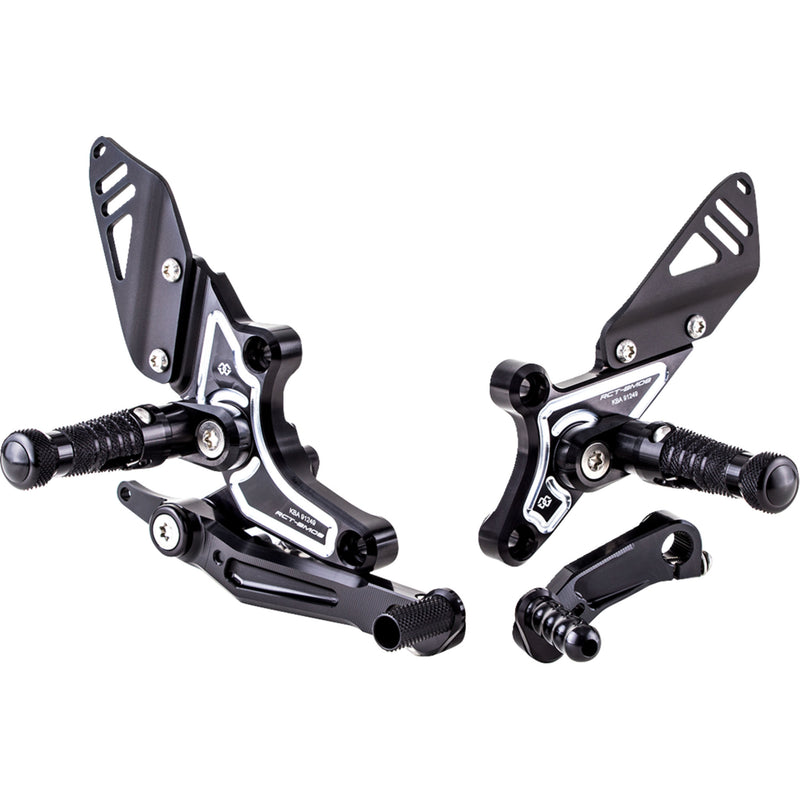 GILLES TOOLING 1623-0501 RCT10GT-BM08 Adjustable Rearset black/silver - bmw