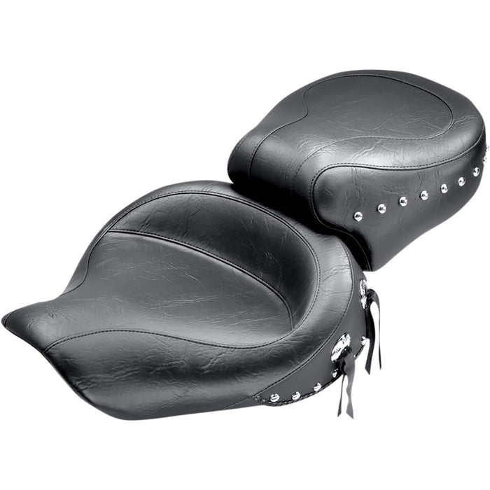 MUSTANG 0803-0224 75435 Studded 2-Up Seat - Wide Studded Seat - Dyna '06-'17