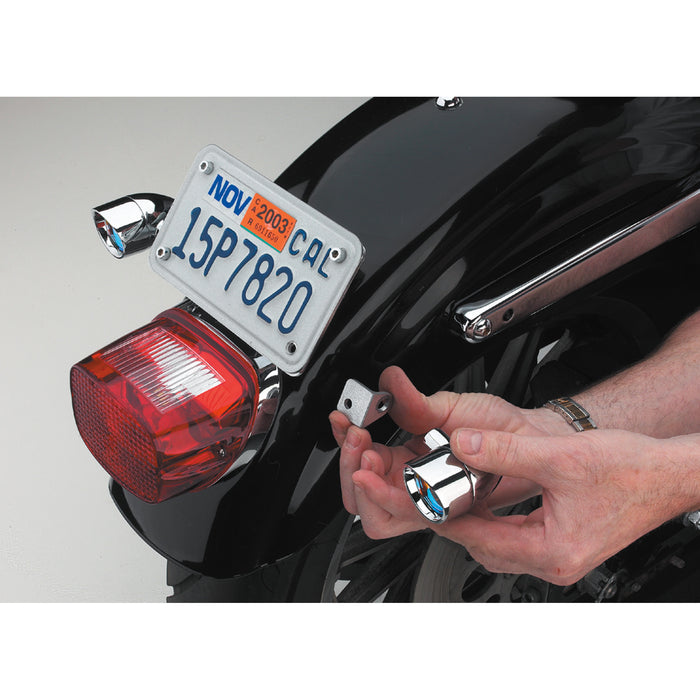 CYCLE VISIONS 2020-0011 CV-4603 Little Lite Brackets Little Light Bracket - Chrome-Plated