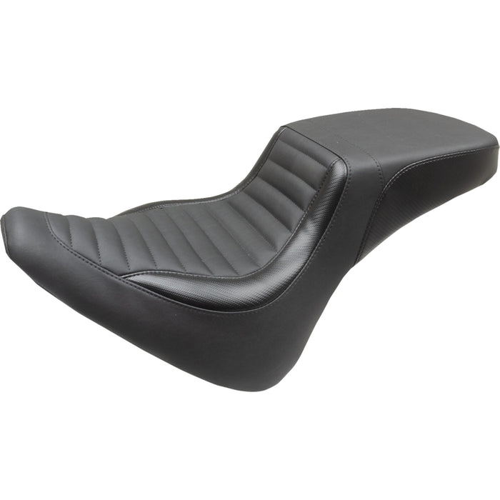 MUSTANG 0802-1507 76006 Squareback 2-Up Seat - Black - Tuck-n-Roll - Breakout '18-'21