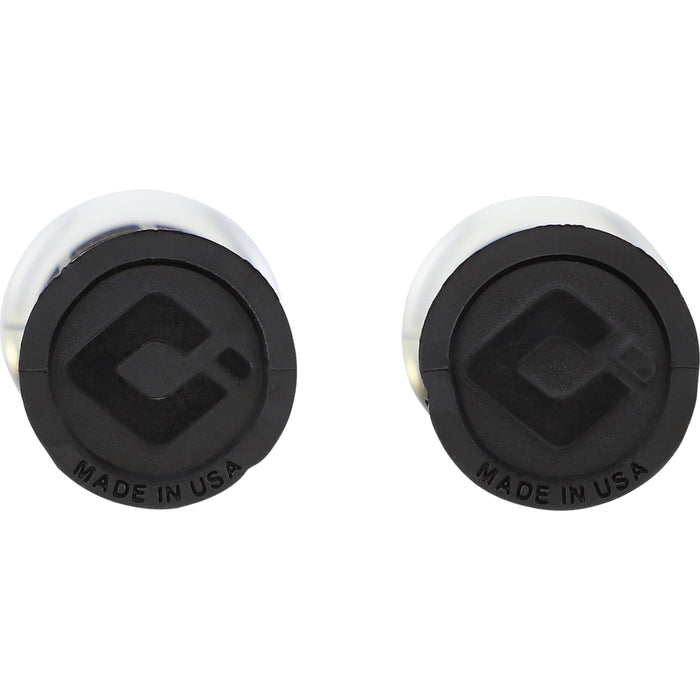 ODI 0630-2865 V31HTW-BB-S Harley Hart-Luck Signature V-Twin Lock-On™ Grips - TBW - Black/Silver