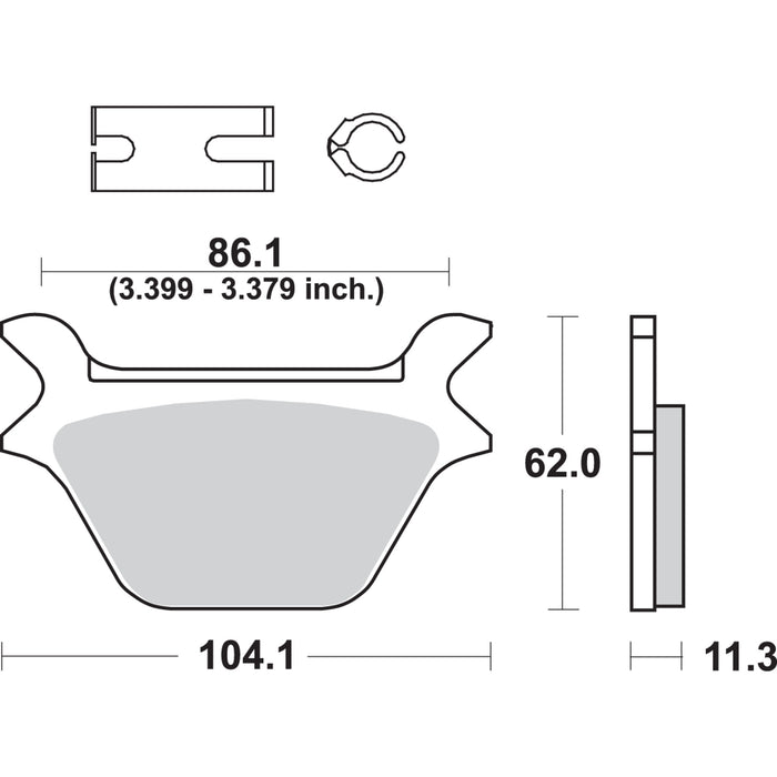 Sbs Brake Pad - 669H.HF For Harley 1987-1999