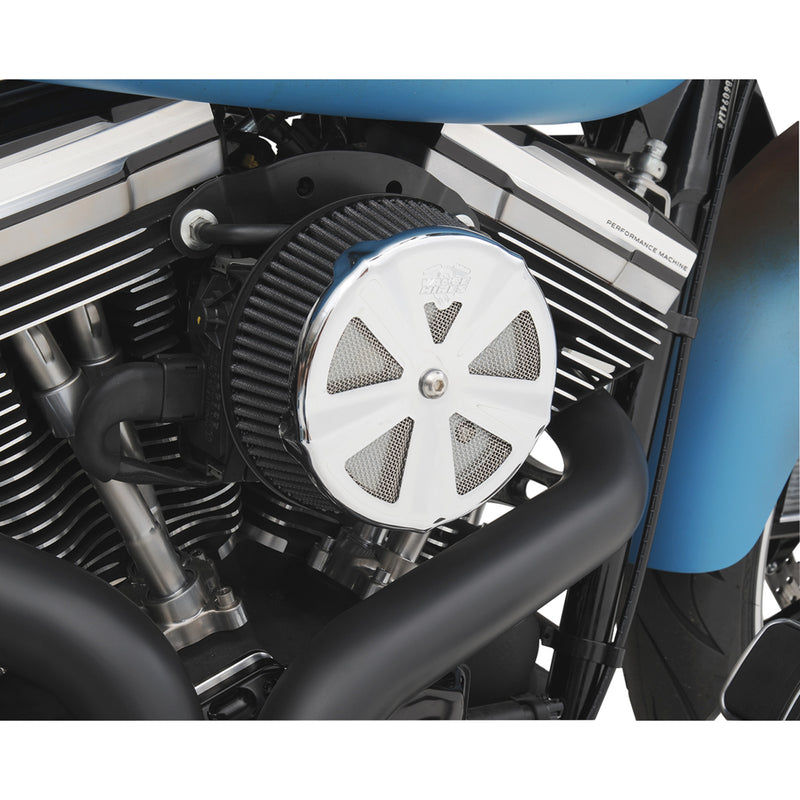VANCE & HINES 1010-1051 71017 Air Cleaner Cover — Skullcap Crown - Chrome