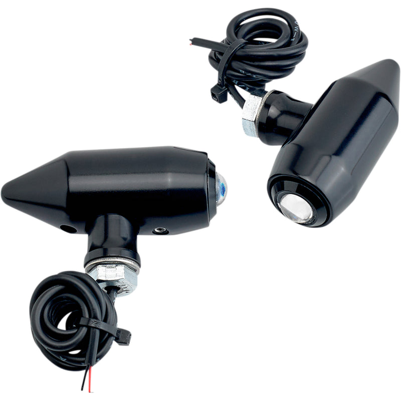JOKER MACHINE 2020-0957 05-56-RB Vega LED Center Mount Turn Signals/Marker Lights - Black/Red