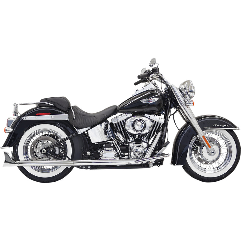 Bassani Xhaust Fishtail Duals 2-Into-2 Exhaust System - 1S46E-30 For Harley Softail 1989-2017