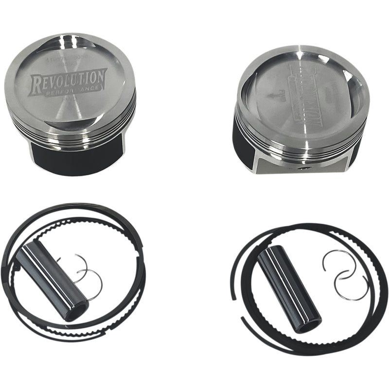 Revolution Performance, LLC Piston Kit For Revolution Cylinder Kit Dished For 1250 Cc Big Bore Cylinder - RP301-414W For Harley Sportster 1991-2020