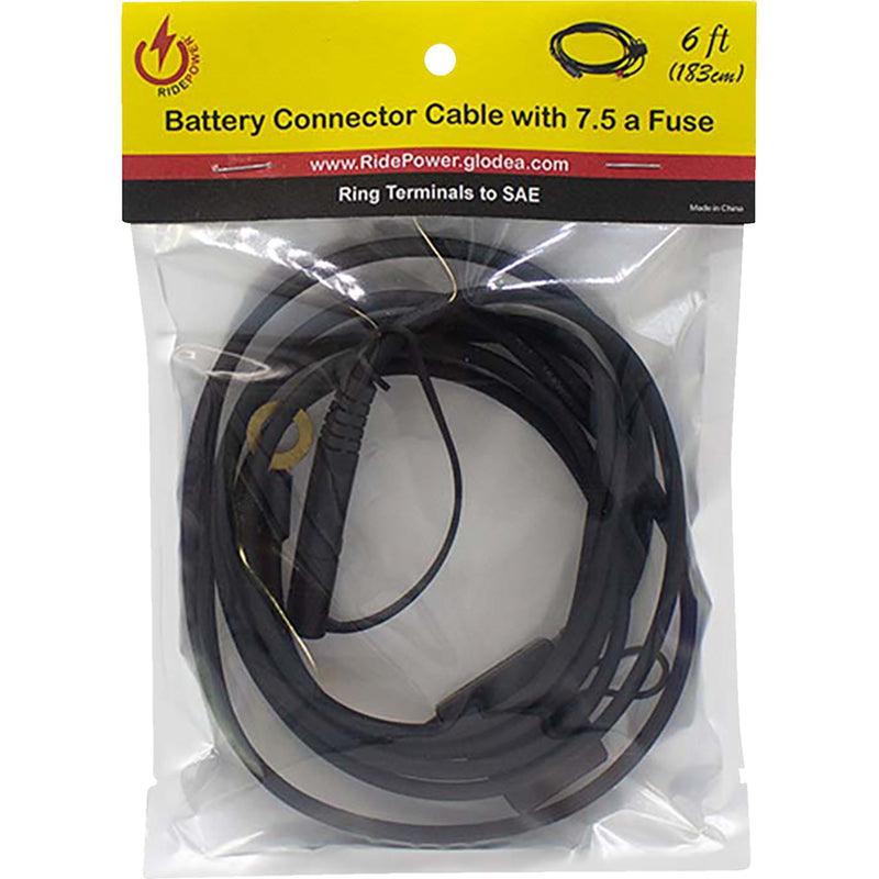 RIDEPOWER 3807-0623 RPBT6FT SAE to Ring Terminal Battery Connector Cable SAE to Ring Terminal Cable - Charger - 6'
