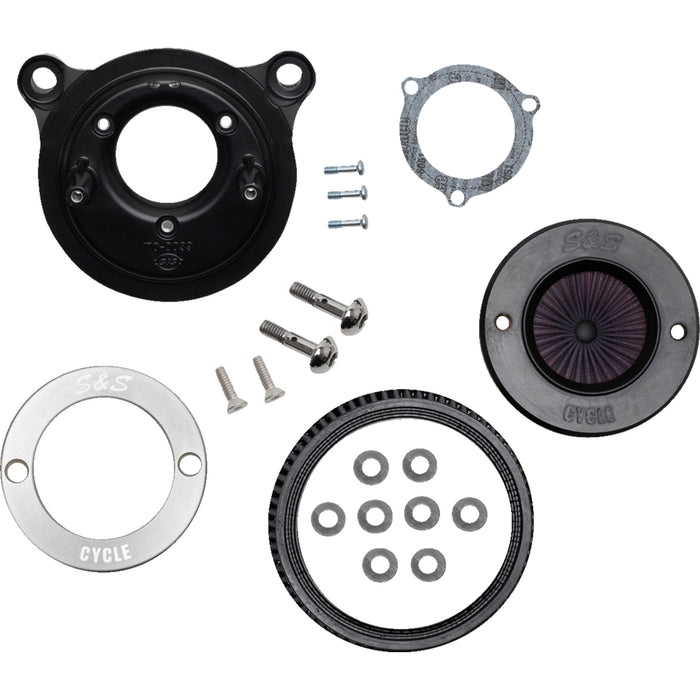 S&S CYCLE 1010-2960 170-0716A Air Stinger Stealth Air Cleaner Kit - Black Chrome Ring