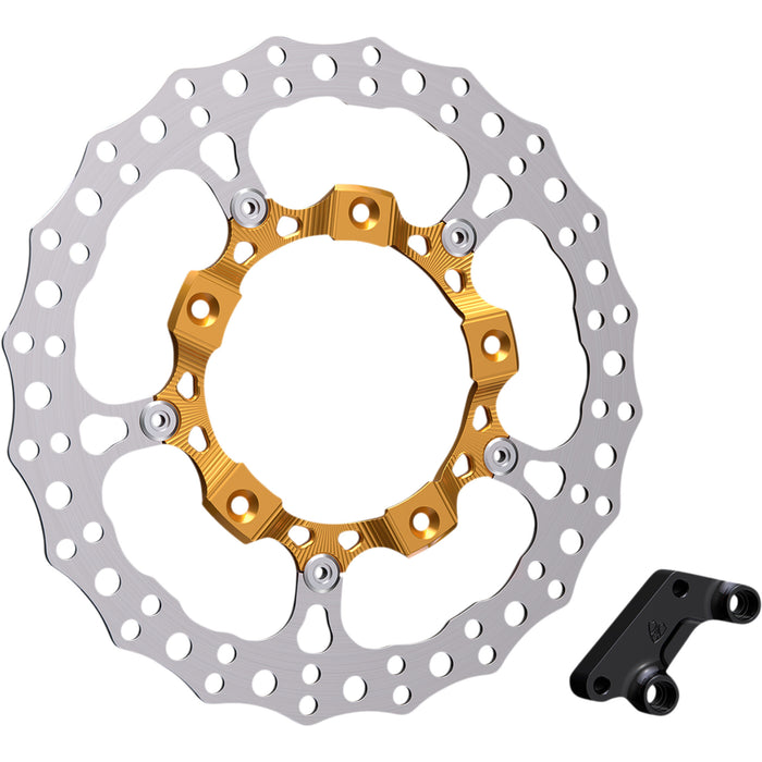 ARLEN NESS 1710-3962 300-002 Big Brake 14" Full Floating Brake Rotor Kit - Front Left - Gold