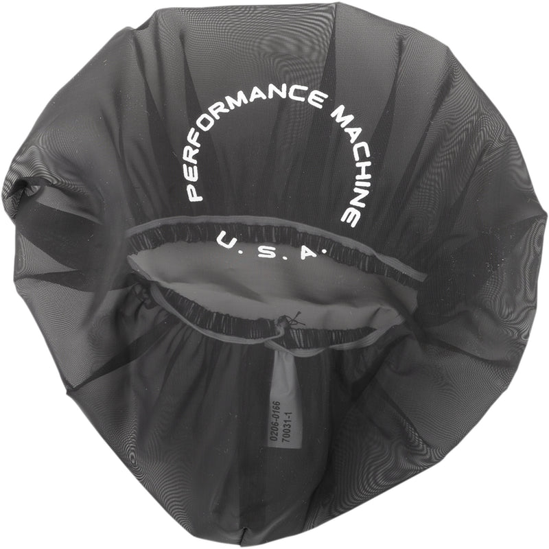 PERFORMANCE MACHINE (PM) 1011-3593 0206-0166 Pull Over Rain Sock for Jet Air Cleaners Pull Over Rain Sock - Black - Jet Air Cleaners