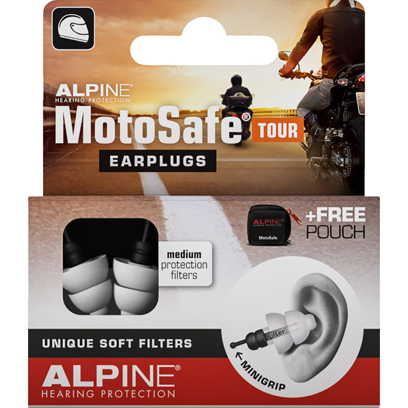 ALPINE HEARING PROTECTION 2708-0010 111.23.110 MotoSafe Tour Earplugs MotoSafe Earplugs - Tour