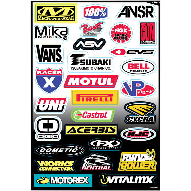 FACTORY EFFEX 4320-0714 10-68004 Sponsor Sticker Kit Decal Kit - Sponsor C