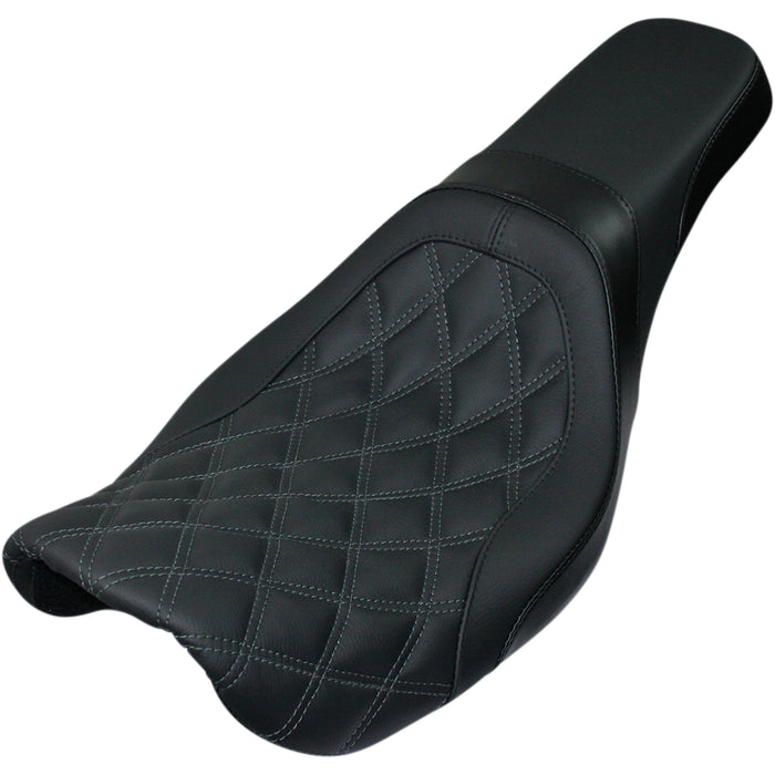 DANNY GRAY 0803-0615 22-608DIA Weekday™ 2-Up Seat - Double Diamond w/ Charcoal Stitch - FXD '06-'17