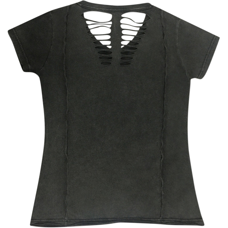 LETHAL THREAT 3031-3677 LA20707L Women's Dagger Skull T-Shirt gray - large