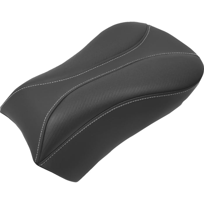 SADDLEMEN 0803-0432 806-04-0162 Dominator Pillion Pad - Standard Reach - Black w/ Gray Stitching