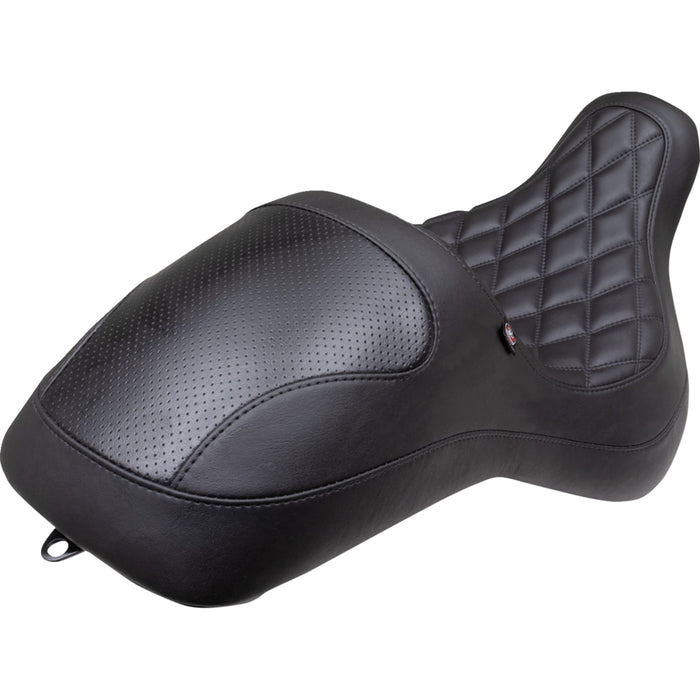 MUSTANG 0802-1508 75838 Extreme Fastback™ Seat - Black - Double Diamond - Fat Boy '18-'23