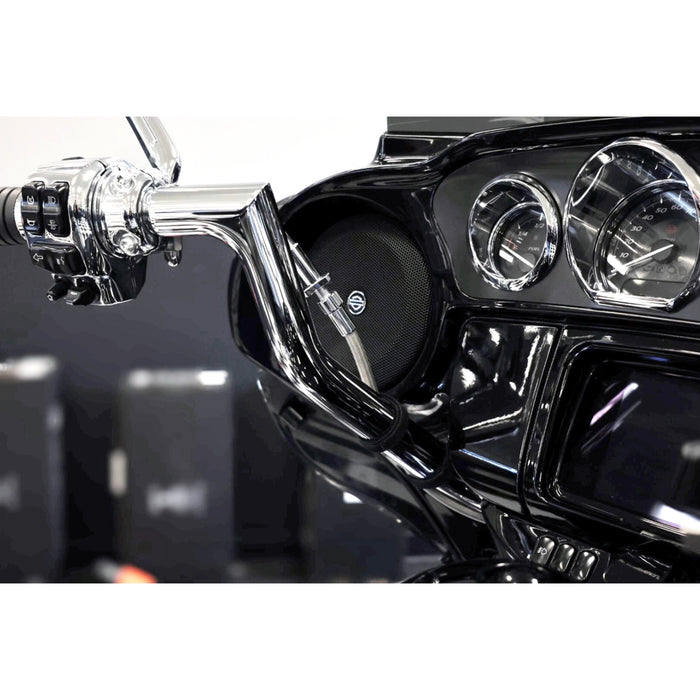 FAT BAGGERS INC. 0662-1315 149011-C EZ Install Kit 11" handlebars - upper clutch - braided stainless steel/chrome