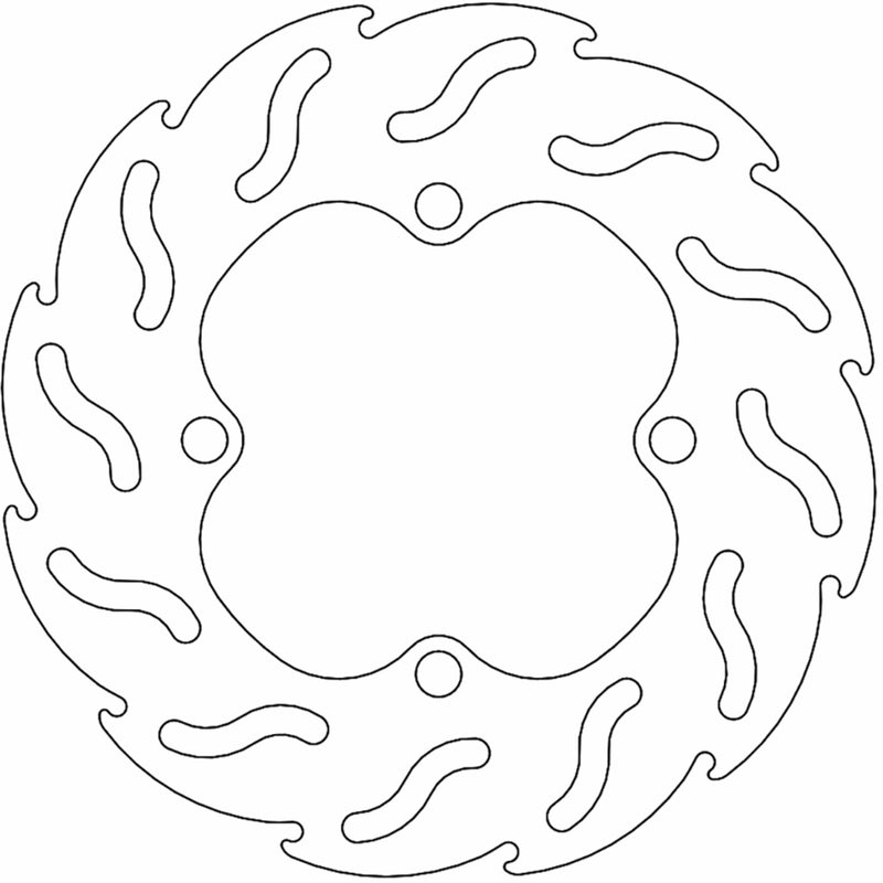 Moto-Master Flame Brake Rotor - 110239-PU For Kawasaki KX 65 2000-2024 | Suzuki RM 65 2003-2007