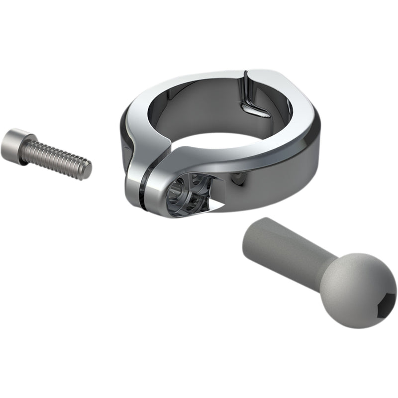 CIRO 0636-0181 50134 Aluminum Clamp Kit ball mount - 1-1/2" handlebars - chrome