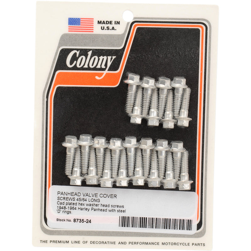 Colony Screw Kit - 8735-24 For Harley Touring 1948-1965