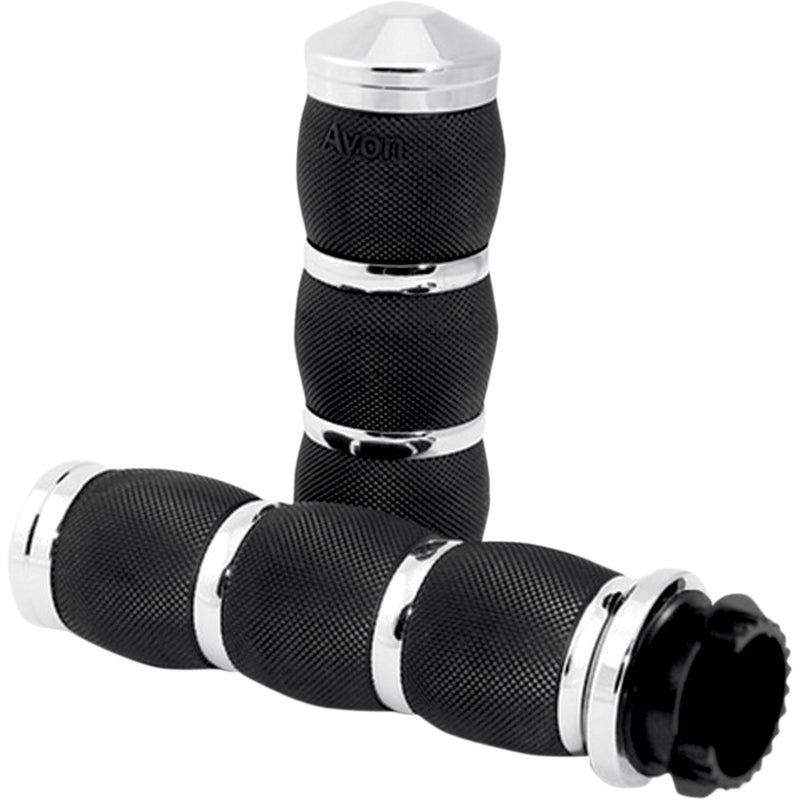 AVON GRIPS 0630-1232 SB-AIR-90-CH 3-Ring Air Cushioned Grips — Standard 3-Ring Air Cushioned Grips - 7/8" - Chrome