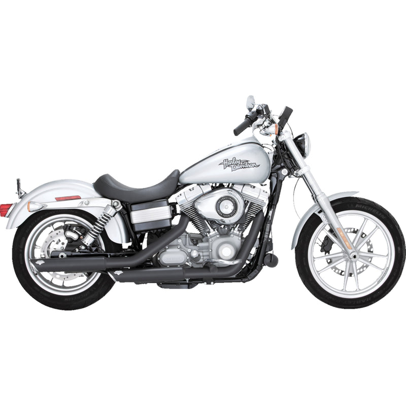 Vance & Hines Twin Slash Muffler - 46838 For Harley Dyna 1991-2009