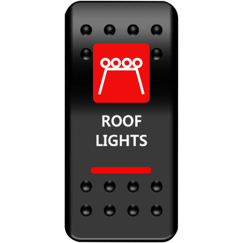 MOOSE OFFROAD 2106-0450 RFL-PWR-R Rocker Switch roof light - red