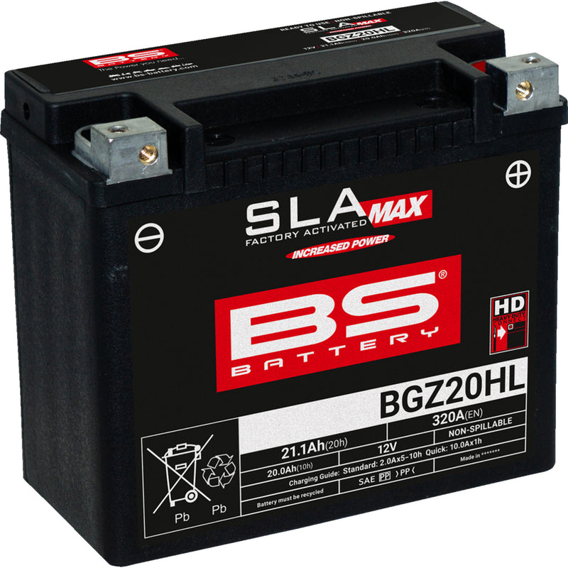 Bs Battery BGZ Battery - 300939 For Harley Motorcycles 1991-2025 | Kawasaki Watercraft 1995-2023 | Sea-Doo Watercraft 2005-2023