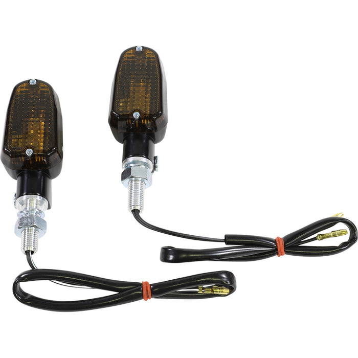 K&S TECHNOLOGIES 2040-1156 25-8302BK Oblong Aluminum Body Marker Lights Marker Light - Single Filament - Black/Smoke
