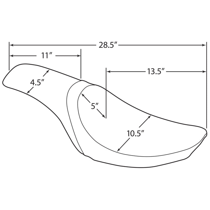 DRAG SPECIALTIES 0805-0069 Predator Seat smooth - fx/fl '58-'84