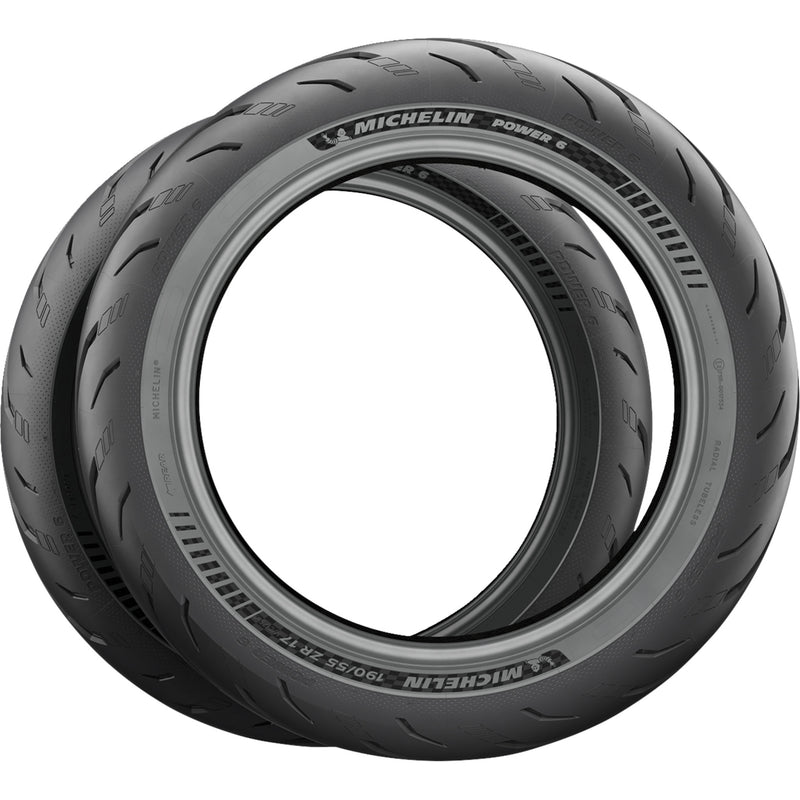 MICHELIN 0301-1001 98281 Power 6 Tire Tire - Power 6 - Front - 110/70ZR17 - (54W)