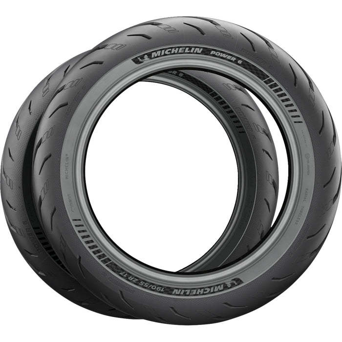 MICHELIN 0301-1002 82063 Power 6 Tire Tire - Power 6 - Front - 120/70ZR17 - (58W)