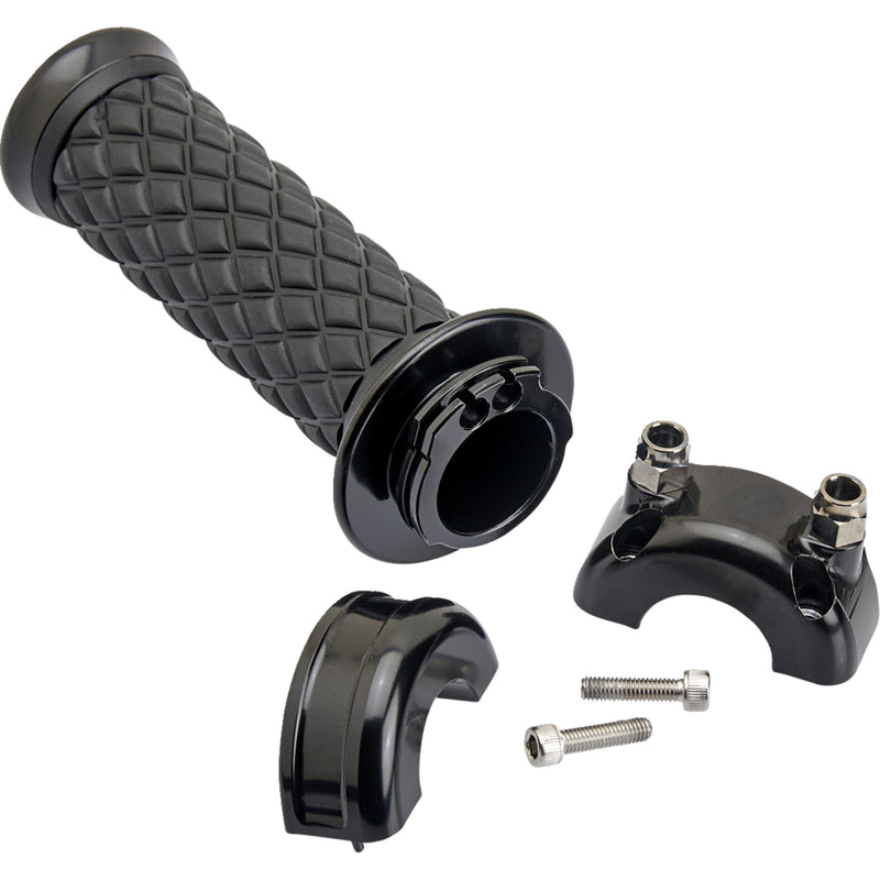 BILTWELL 0630-3074 6606-201-01 Alumicore Grips Grips - Alumicore - Custom - Black