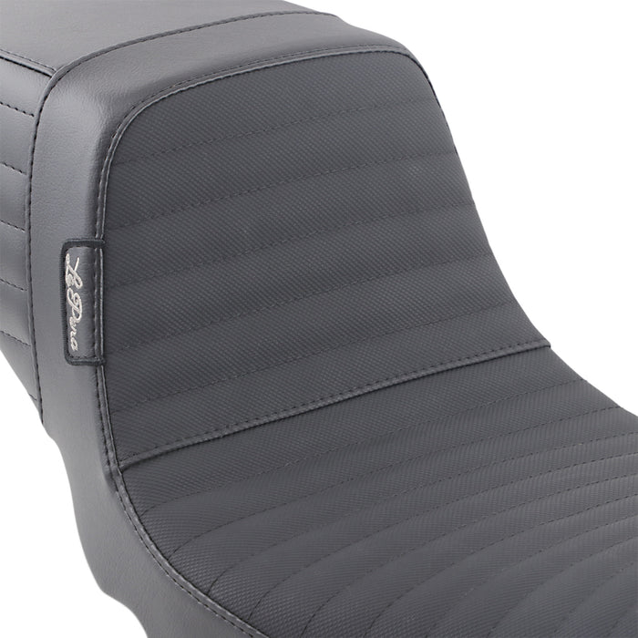 LE PERA 0803-0628 LK-591DLPTGP Kickflip Daddy Long Legs Seat - Pleated w/ Gripp Tape - Black - FX '06-'17