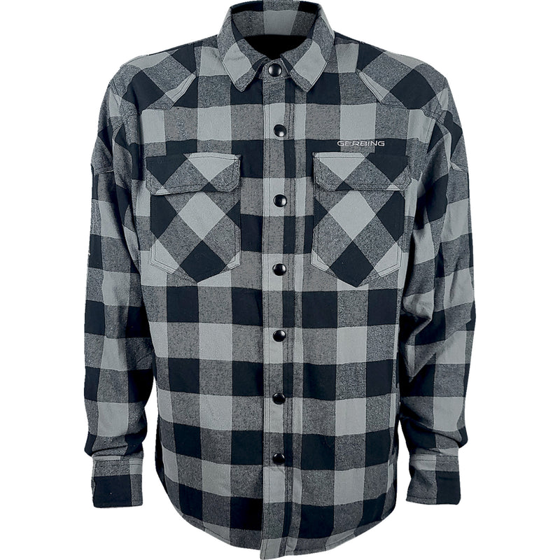 GERBING HEATED CLOTHING 7 V Battery Flannel Shirt Gray/Black