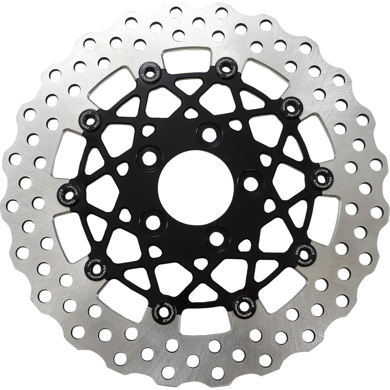 Performance Machine (pm) Brake Rotor - 0133-1539S-B For Harley Motorcycles 1988-2017