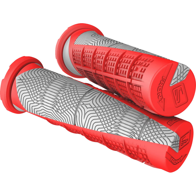 SCOTT 0630-2985 217892-5858 Deuce ATV Grips Grips - Deuce - ATV - Red/Gray