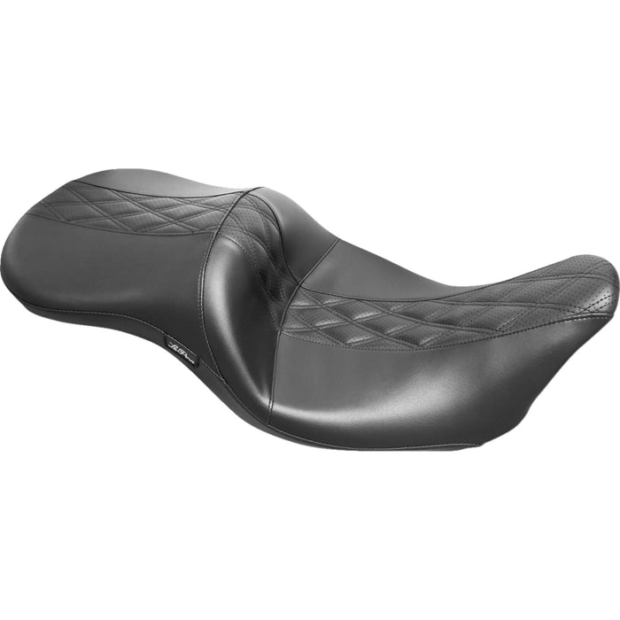 LE PERA 0801-1220 LK-957HR2 Maverick 2-Up Seat - HR Black Inlay - Double Diamond - FL '08+