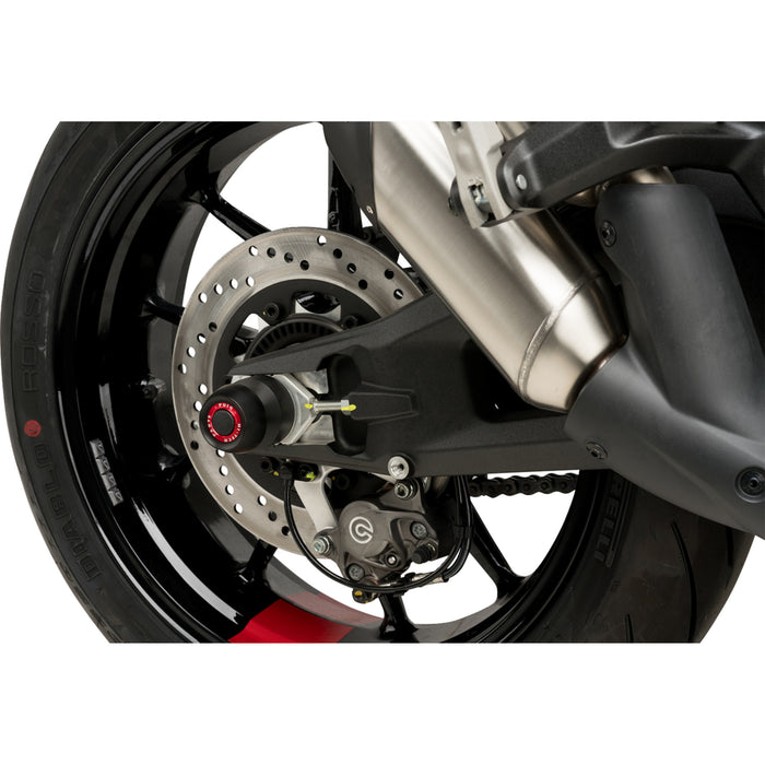 PUIG HI-TECH PARTS 0214-3244 20717N Rear Axle Sliders Axle Sliders - Rear - Black - Pair - Ducati Monster