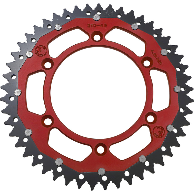 MOOSE OFFROAD 1210-1465 1210-210-49-13X Dual Sprocket red - 49 tooth