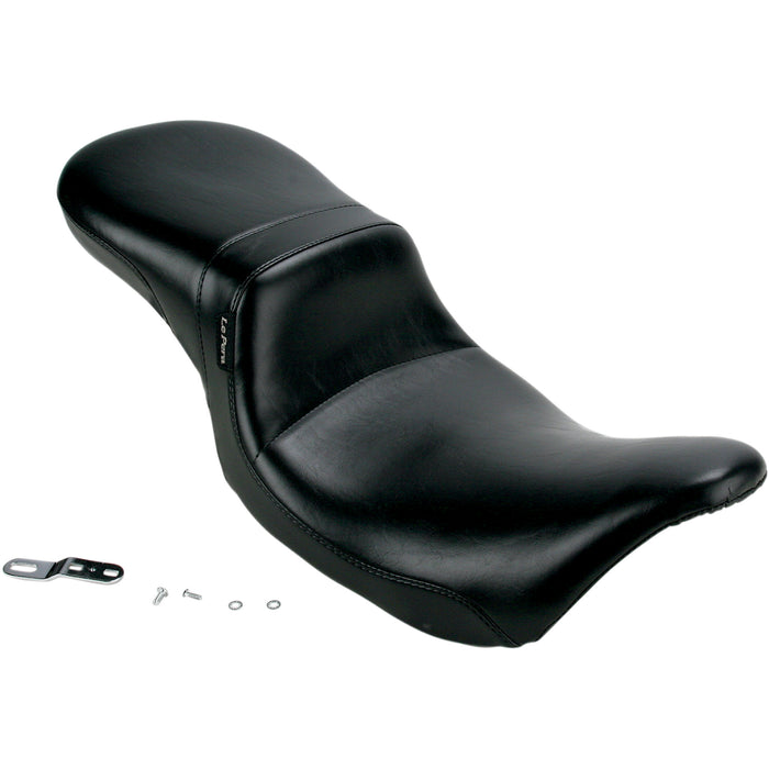 LE PERA 0801-0375 LK-567 Daytona 2-Up Seat - Without Backrest - Smooth - Black - FL '08-'23